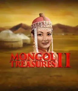 Discover the rich history of Mongolia with Mongol Treasures 2 slot by Endorphina, highlighting a stunning Mongolian woman adorned in traditional attire against a pastoral Mongolian steppe backdrop. This image captures the spirit of Mongolian culture, providing a unique cultural journey. 